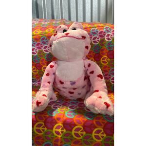 Ganz Webkinz Pink Love Frog HM144 No Code Stuffed Plush Animal Pet